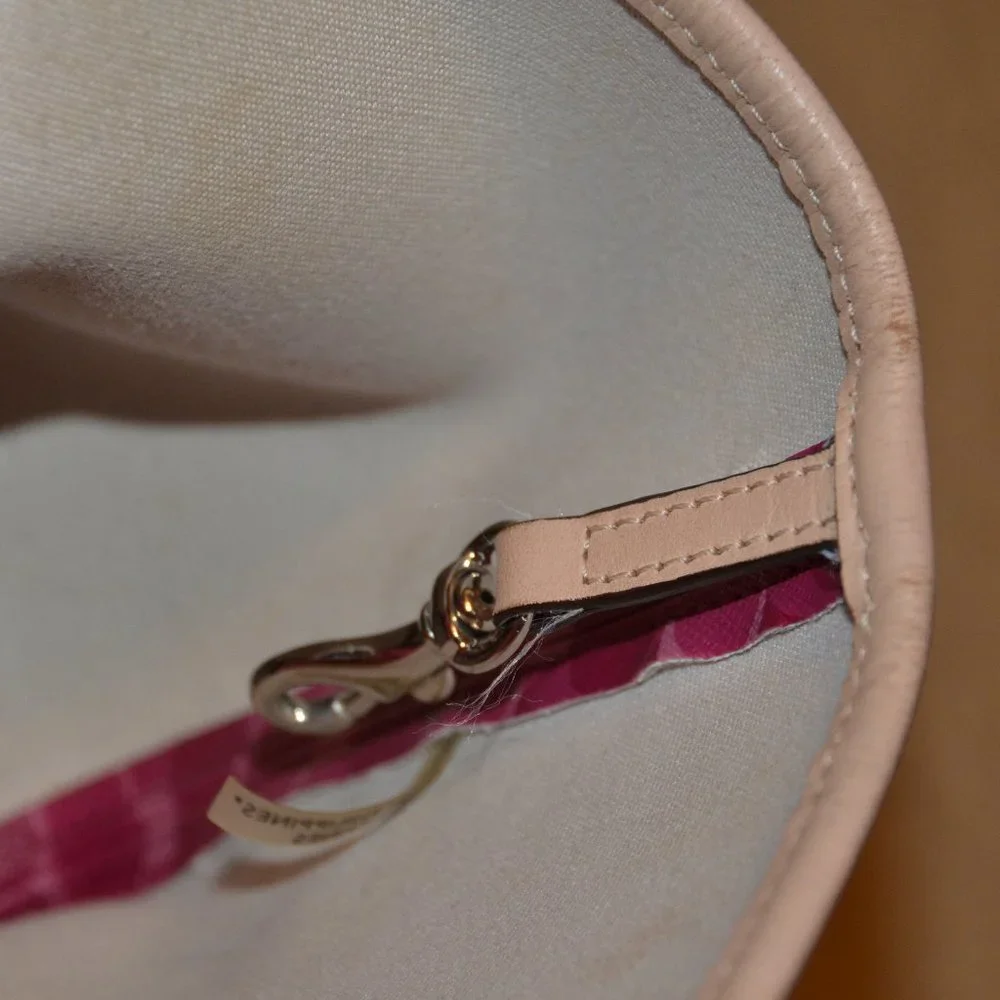 AUTH COACH SIGNATURE SUMMER PINK 25673 PARK METRO COATED LG SHOPPER TOTE PURSE